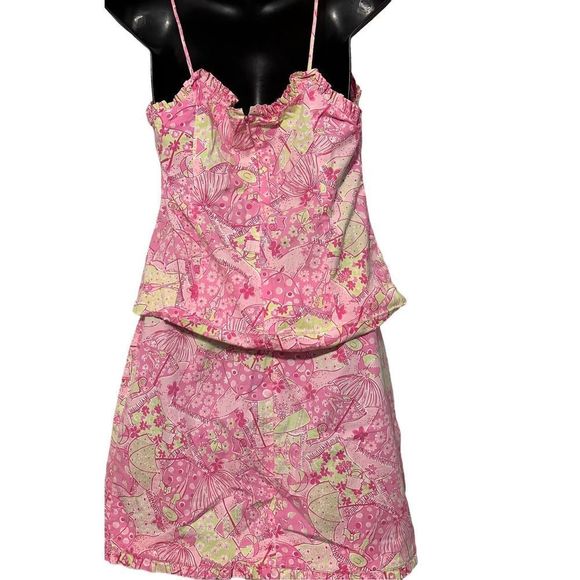 RARE Beautiful Lilly Pulitzer Vintage 2pc “Beach Blanket Bingo” Spaghetti Strap - Picture 3 of 6